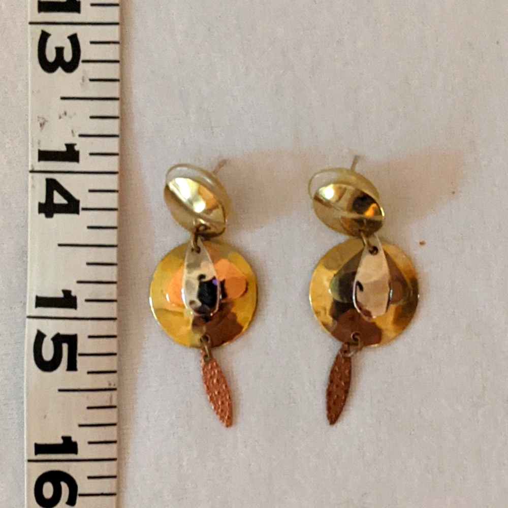 Multi-Metal Earrings - Picture 3 of 3